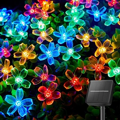 Luci solari a forma di fiore a LED per recinzione da giardino