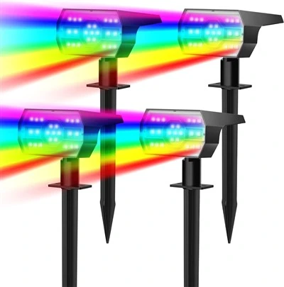 Luci cambianti di colore solare all'aperto multicolori di RGB per il paesaggio del giardino